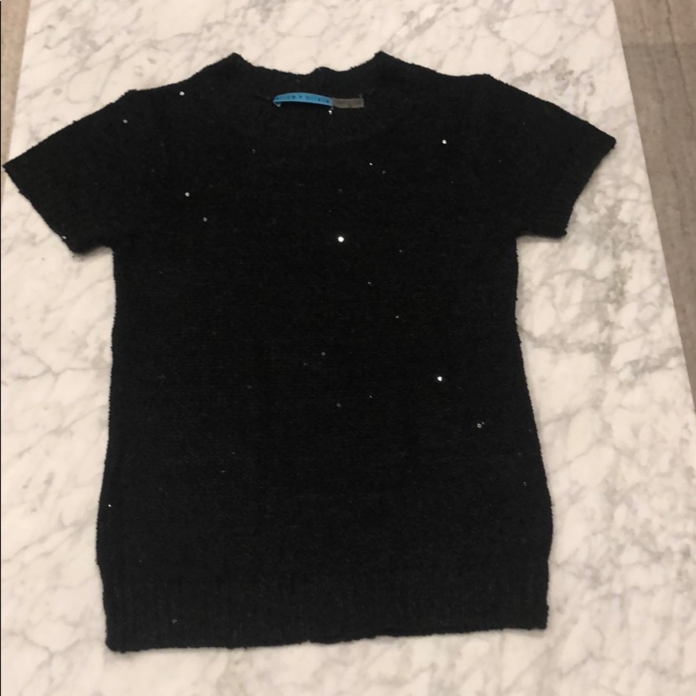Alice & Olivia Sequin Knit Top
